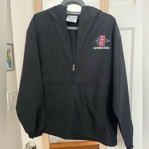 SDSU Champion Windbreaker - Men’s Small in Black with Logo